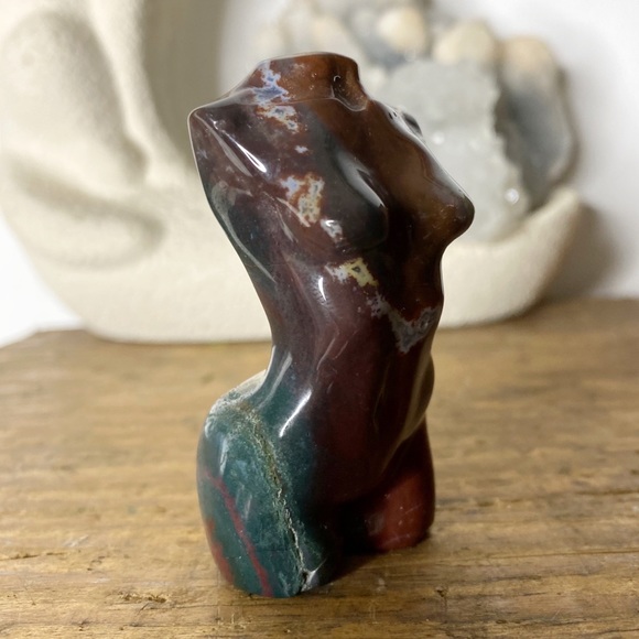 Ocean Jasper OJ Carved Goddess Nude Woman Body Colorful crystal Stone Healing - Picture 4 of 5